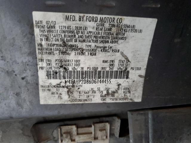 Photo 11 VIN: 1FAHP2D86DG144455 - FORD TAURUS SE 