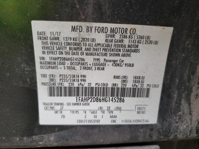 Photo 9 VIN: 1FAHP2D86HG145286 - FORD TAURUS SE 