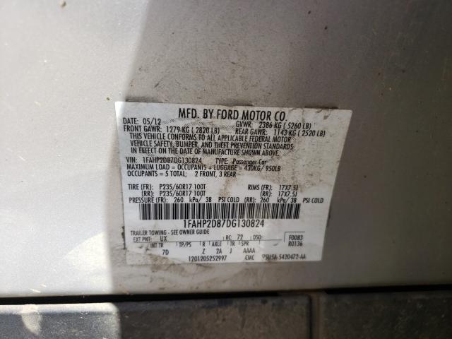 Photo 9 VIN: 1FAHP2D87DG130824 - FORD TAURUS SE 