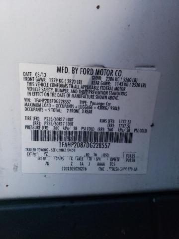 Photo 11 VIN: 1FAHP2D87DG228557 - FORD TAURUS 