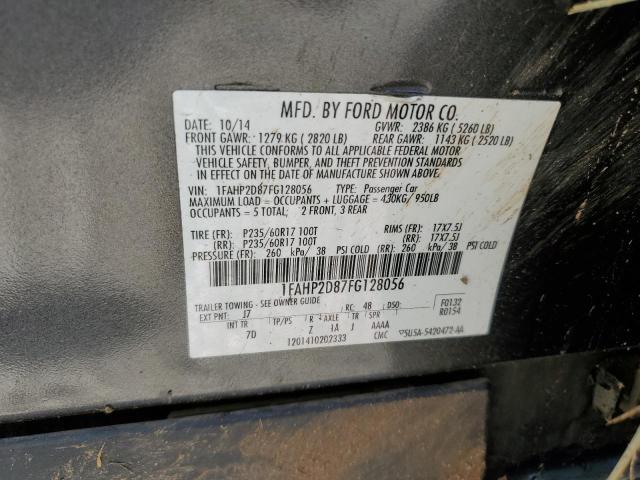 Photo 11 VIN: 1FAHP2D87FG128056 - FORD TAURUS 