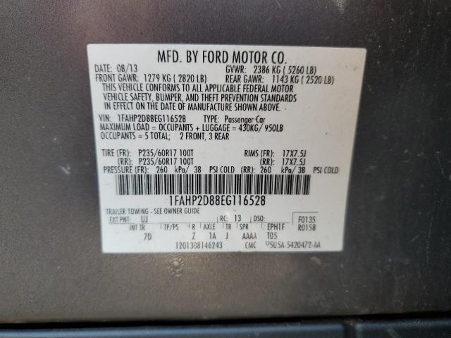 Photo 11 VIN: 1FAHP2D88EG116528 - FORD TAURUS SE 