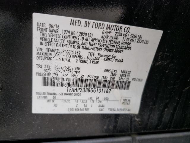 Photo 12 VIN: 1FAHP2D88GG131162 - FORD TAURUS SE 