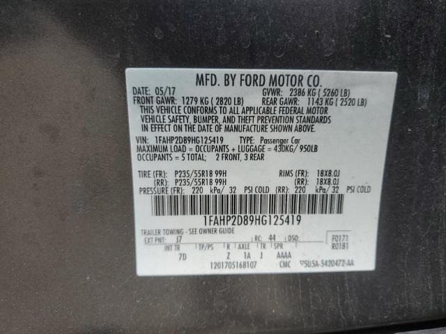 Photo 11 VIN: 1FAHP2D89HG125419 - FORD TAURUS 