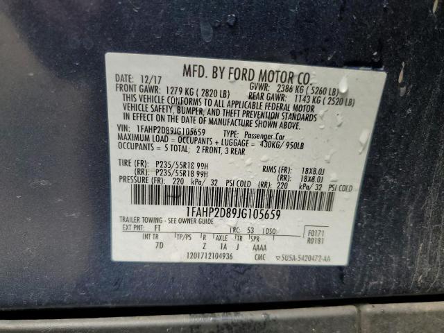 Photo 11 VIN: 1FAHP2D89JG105659 - FORD TAURUS SE 