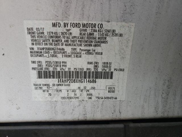 Photo 11 VIN: 1FAHP2D8XHG114686 - FORD TAURUS 