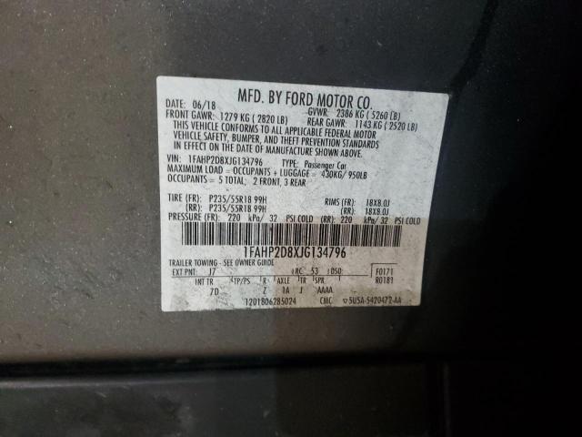 Photo 11 VIN: 1FAHP2D8XJG134796 - FORD TAURUS SE 