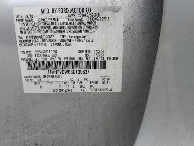 Photo 12 VIN: 1FAHP2DW0BG130837 - FORD TAURUS SE 