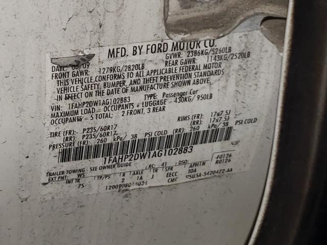 Photo 9 VIN: 1FAHP2DW1AG102883 - FORD TAURUS SE 