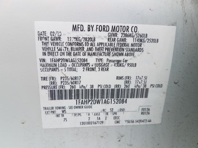 Photo 9 VIN: 1FAHP2DW1AG152084 - FORD TAURUS SE 