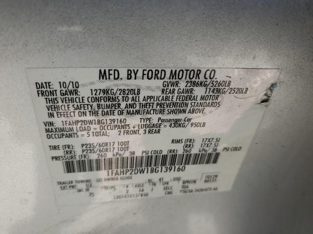 Photo 9 VIN: 1FAHP2DW1BG139160 - FORD TAURUS SE 