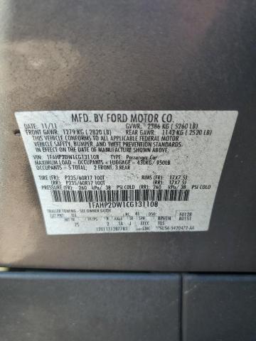 Photo 9 VIN: 1FAHP2DW1CG131108 - FORD TAURUS SE 