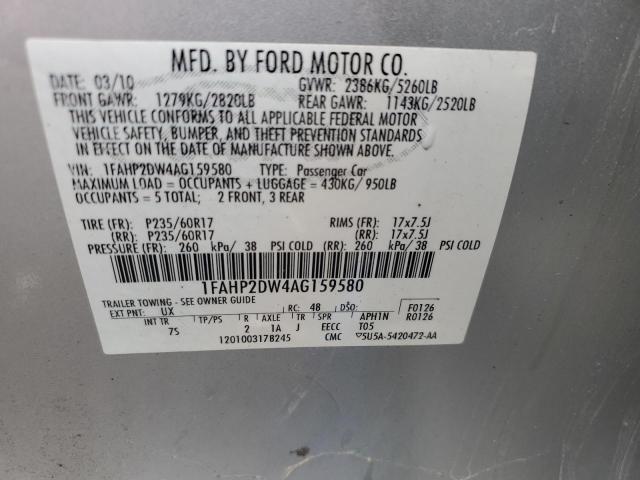 Photo 11 VIN: 1FAHP2DW4AG159580 - FORD TAURUS 