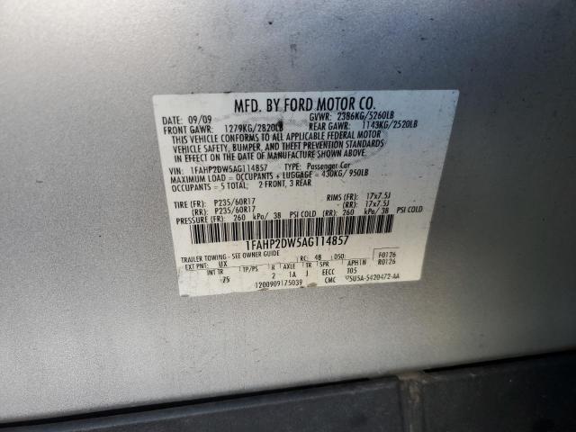 Photo 11 VIN: 1FAHP2DW5AG114857 - FORD TAURUS SE 