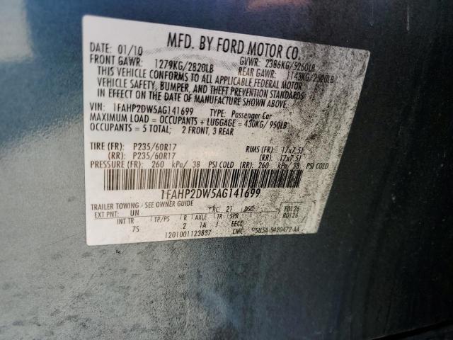 Photo 11 VIN: 1FAHP2DW5AG141699 - FORD TAURUS SE 