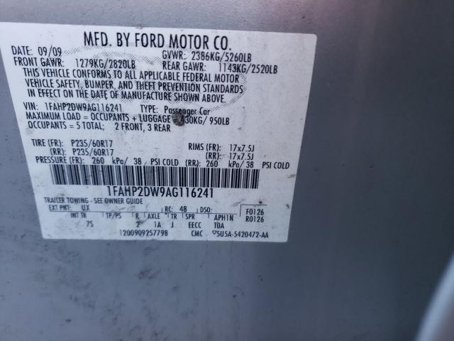 Photo 9 VIN: 1FAHP2DW9AG116241 - FORD TAURUS SE 