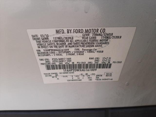 Photo 8 VIN: 1FAHP2DWXAG161009 - FORD TAURUS SE 