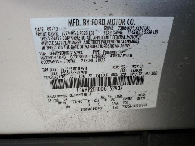 Photo 11 VIN: 1FAHP2E80DG152937 - FORD TAURUS SEL 