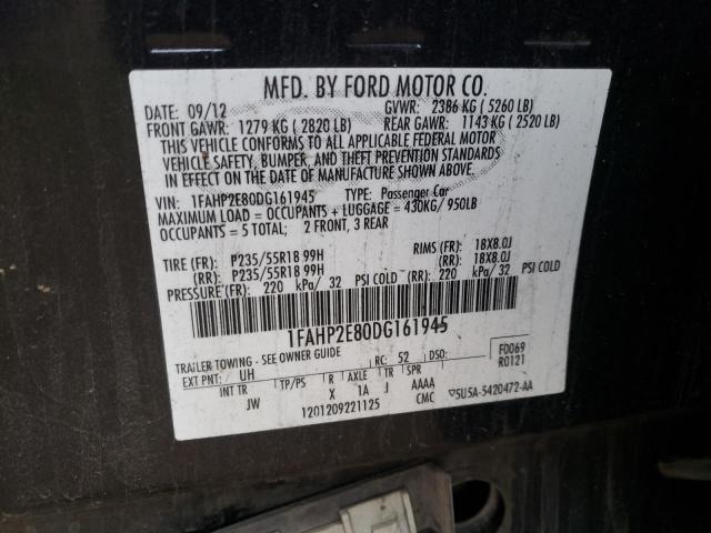 Photo 11 VIN: 1FAHP2E80DG161945 - FORD TAURUS SEL 