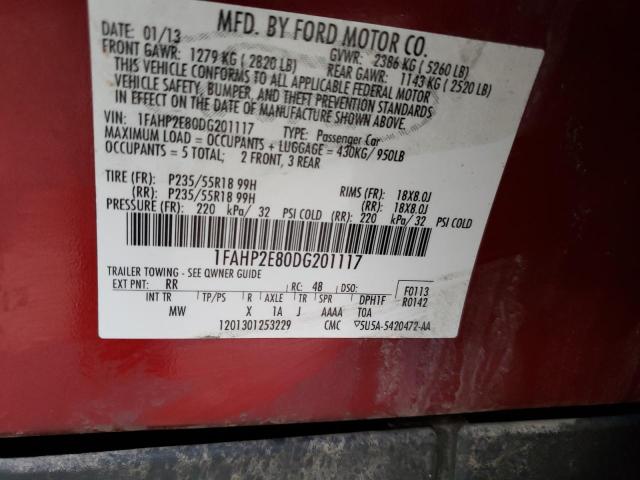 Photo 11 VIN: 1FAHP2E80DG201117 - FORD TAURUS SEL 