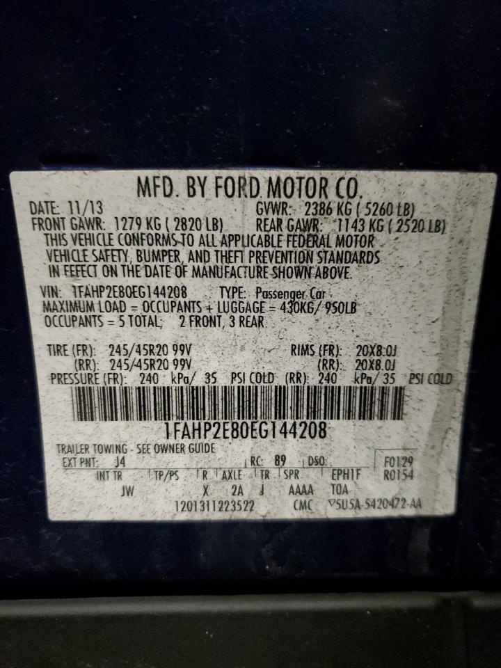 Photo 11 VIN: 1FAHP2E80EG144208 - FORD TAURUS 