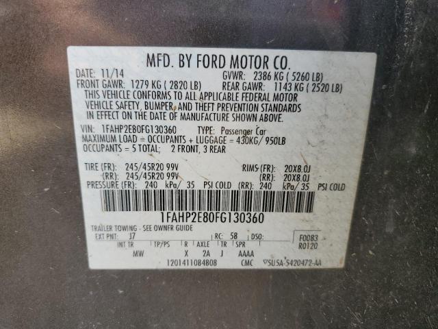 Photo 11 VIN: 1FAHP2E80FG130360 - FORD TAURUS 