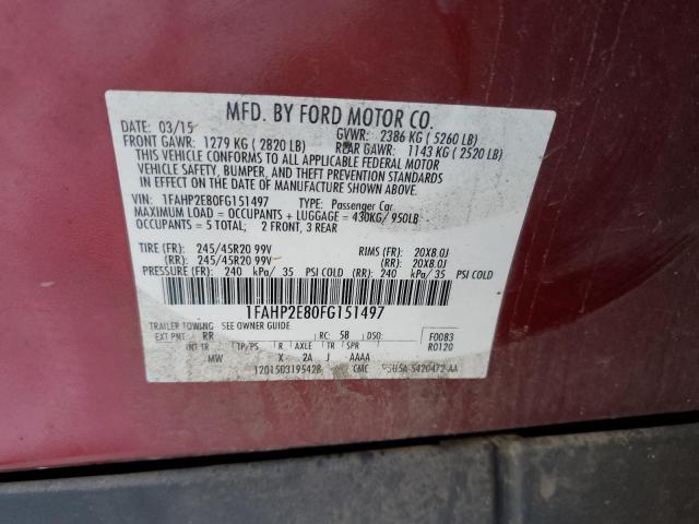 Photo 11 VIN: 1FAHP2E80FG151497 - FORD TAURUS SEL 