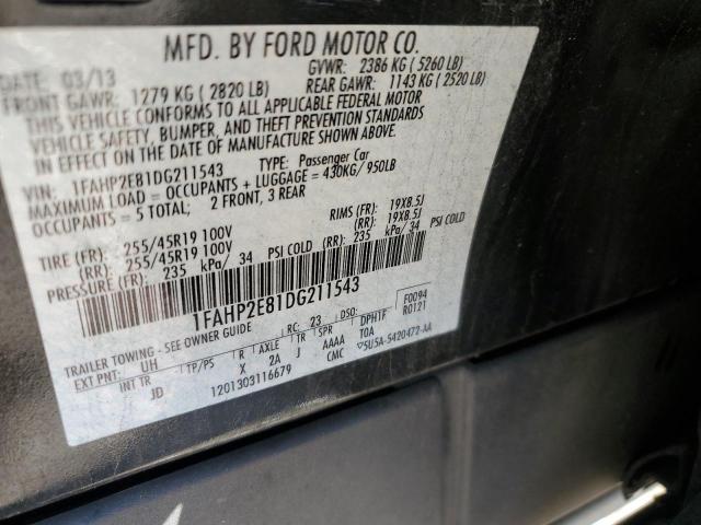 Photo 11 VIN: 1FAHP2E81DG211543 - FORD TAURUS SEL 