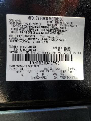 Photo 11 VIN: 1FAHP2E81EG107975 - FORD TAURUS SEL 