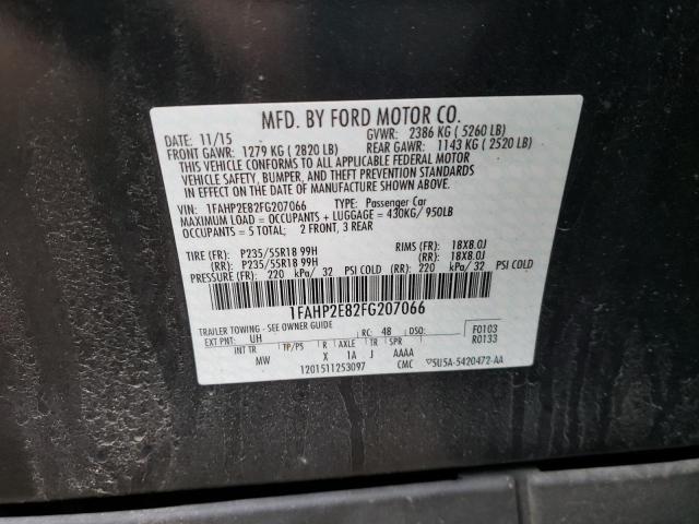 Photo 11 VIN: 1FAHP2E82FG207066 - FORD TAURUS SEL 