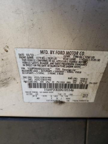 Photo 11 VIN: 1FAHP2E83DG105546 - FORD TAURUS SEL 