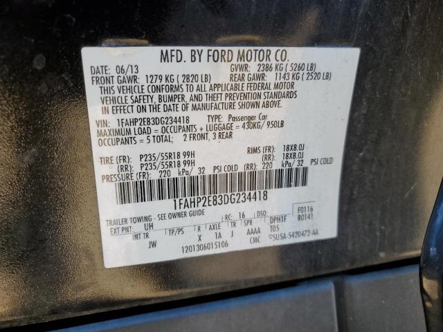 Photo 11 VIN: 1FAHP2E83DG234418 - FORD TAURUS SEL 