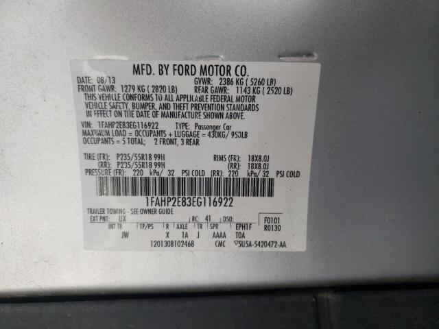 Photo 9 VIN: 1FAHP2E83EG116922 - FORD TAURUS SEL 