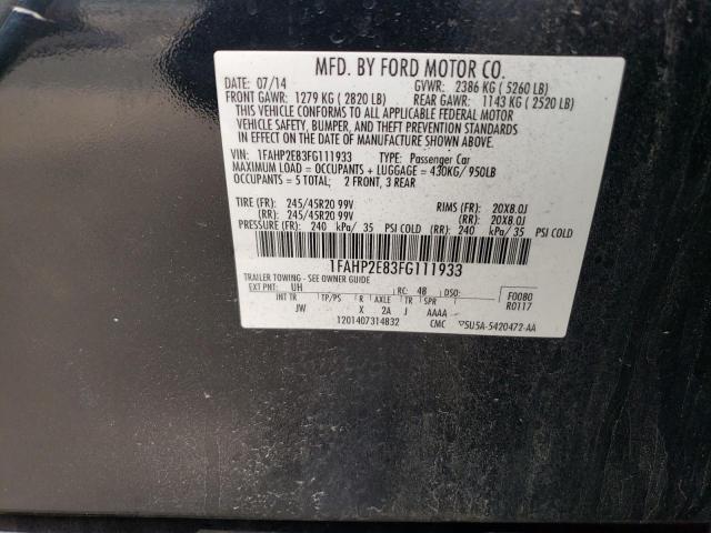 Photo 11 VIN: 1FAHP2E83FG111933 - FORD TAURUS 