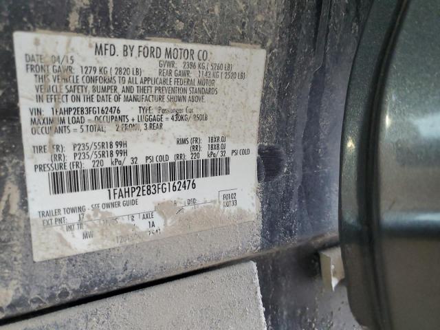 Photo 11 VIN: 1FAHP2E83FG162476 - FORD TAURUS SEL 