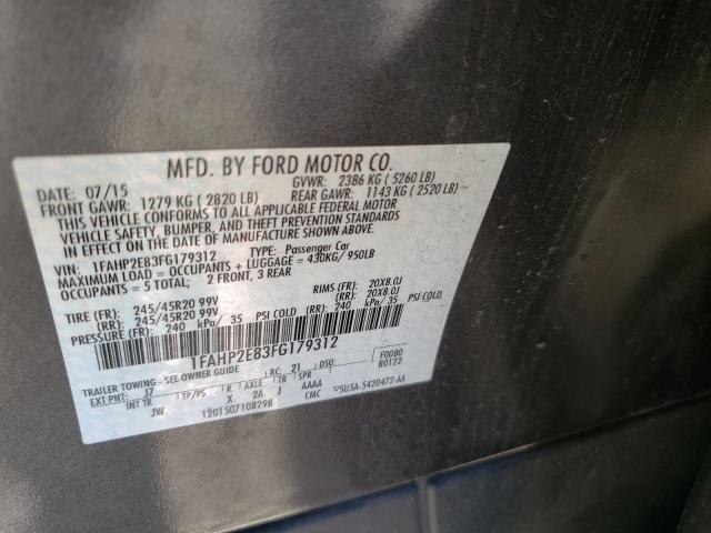 Photo 9 VIN: 1FAHP2E83FG179312 - FORD TAURUS 