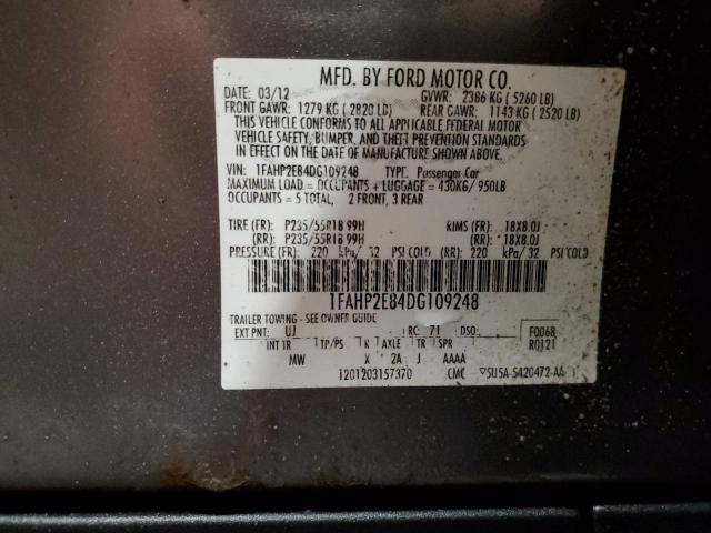 Photo 12 VIN: 1FAHP2E84DG109248 - FORD TAURUS SEL 