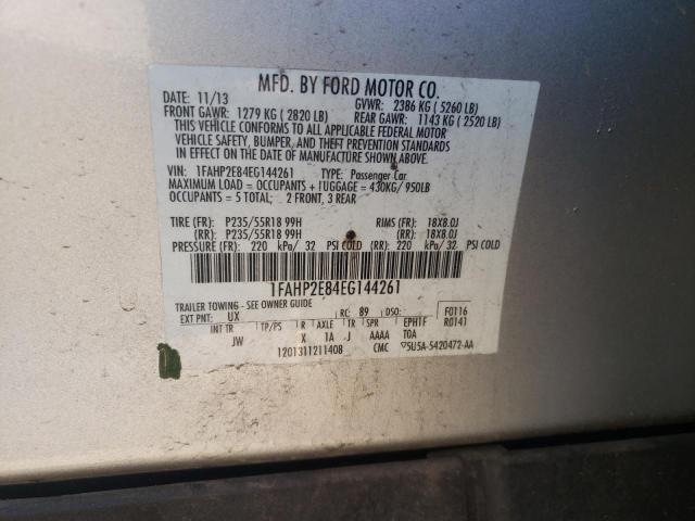 Photo 9 VIN: 1FAHP2E84EG144261 - FORD TAURUS SEL 