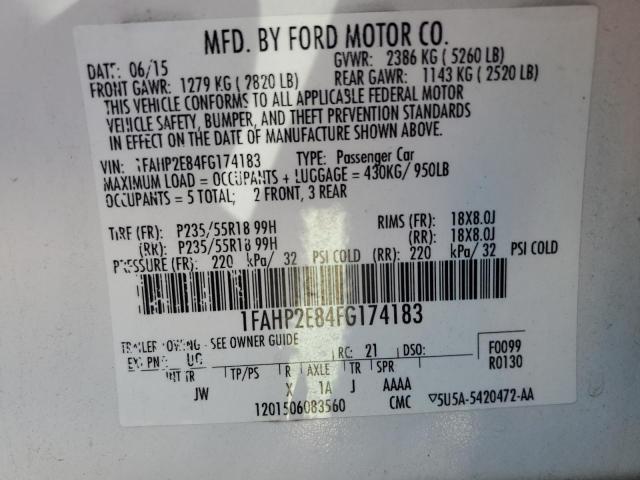 Photo 11 VIN: 1FAHP2E84FG174183 - FORD TAURUS 