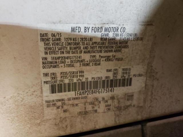 Photo 12 VIN: 1FAHP2E84FG175141 - FORD TAURUS SEL 