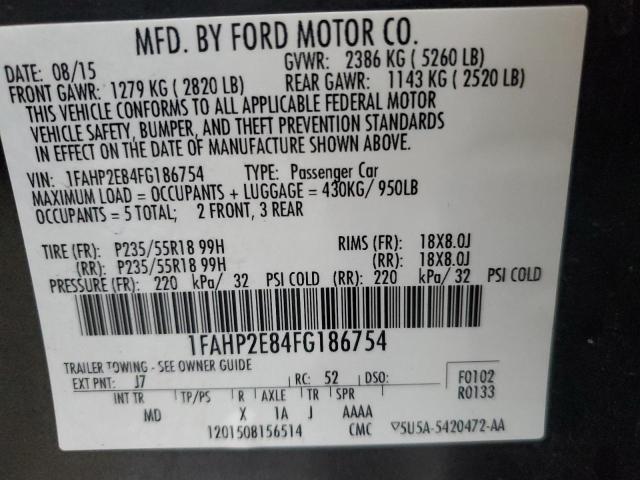 Photo 11 VIN: 1FAHP2E84FG186754 - FORD TAURUS 