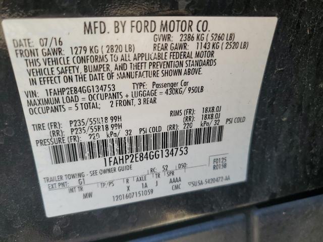 Photo 11 VIN: 1FAHP2E84GG134753 - FORD TAURUS 