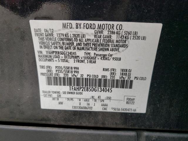 Photo 11 VIN: 1FAHP2E85DG134045 - FORD TAURUS SEL 