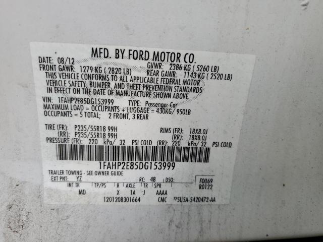 Photo 11 VIN: 1FAHP2E85DG153999 - FORD TAURUS 