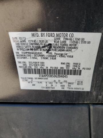 Photo 12 VIN: 1FAHP2E85DG204045 - FORD TAURUS SEL 