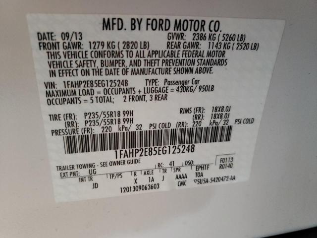 Photo 11 VIN: 1FAHP2E85EG125248 - FORD TAURUS 