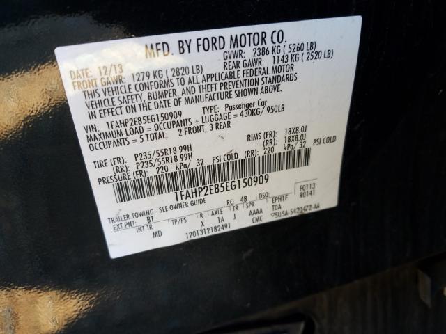 Photo 9 VIN: 1FAHP2E85EG150909 - FORD TAURUS 