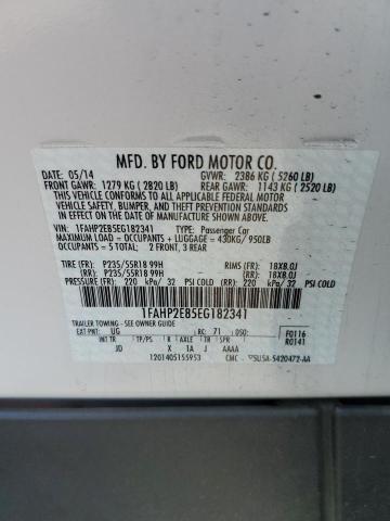 Photo 11 VIN: 1FAHP2E85EG182341 - FORD TAURUS 