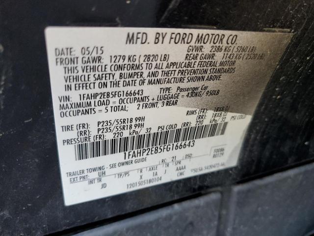 Photo 11 VIN: 1FAHP2E85FG166643 - FORD TAURUS SEL 