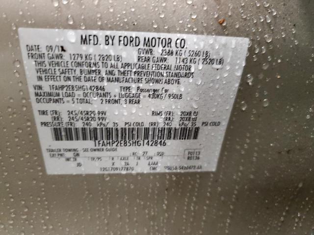 Photo 12 VIN: 1FAHP2E85HG142846 - FORD TAURUS SEL 